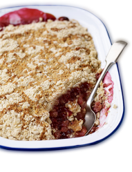 Apple and Raspberry Crumble